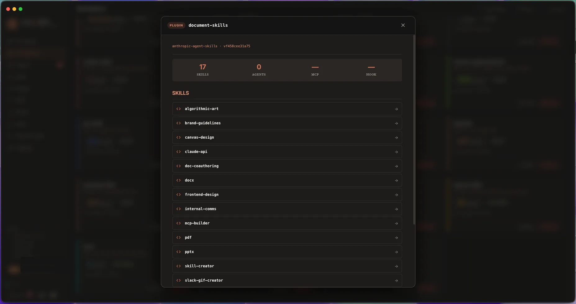 The Plugin manager in Compact view: one row per plugin with the same info packed densely.